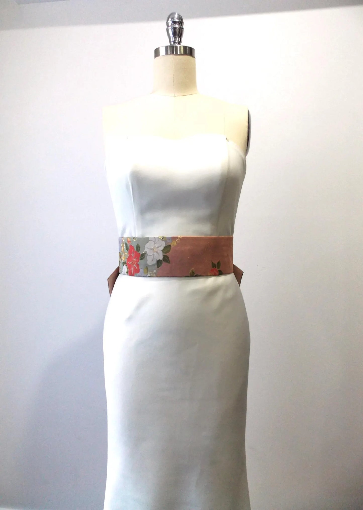 KIMONO OBI Schärpe vorgebunden Hochzeitsschleife Vintage Seide Goldbrokat OBI Lachsrosa Gold Rot Salbei Weiß Lavendel Kamelie versandfertig