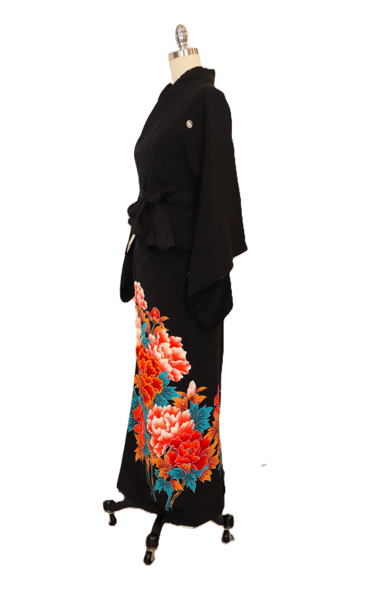 Black Formal Kimono KUROTOMESODE #33 | Vintage Japanese Silk Kimono