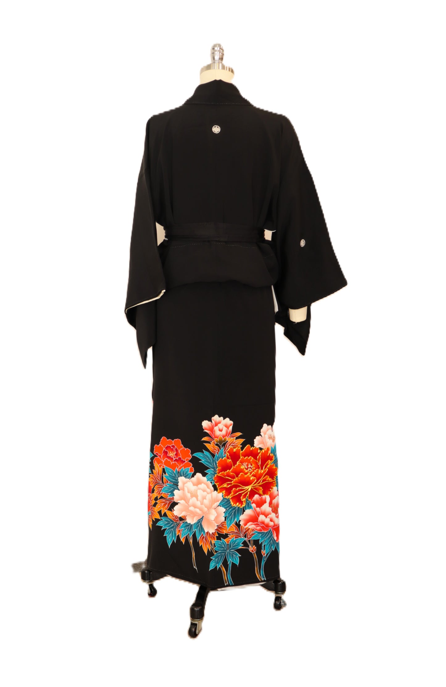 Black Formal Kimono KUROTOMESODE #33 | Vintage Japanese Silk Kimono