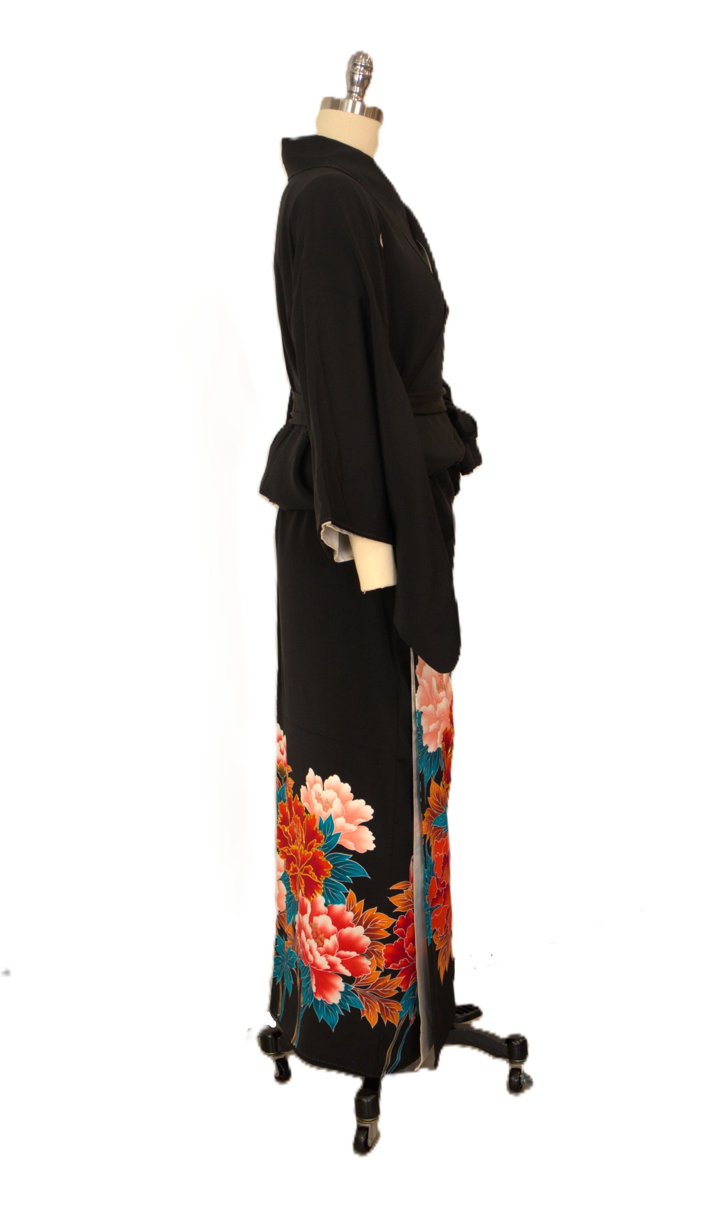 Black Formal Kimono KUROTOMESODE #33 | Vintage Japanese Silk Kimono