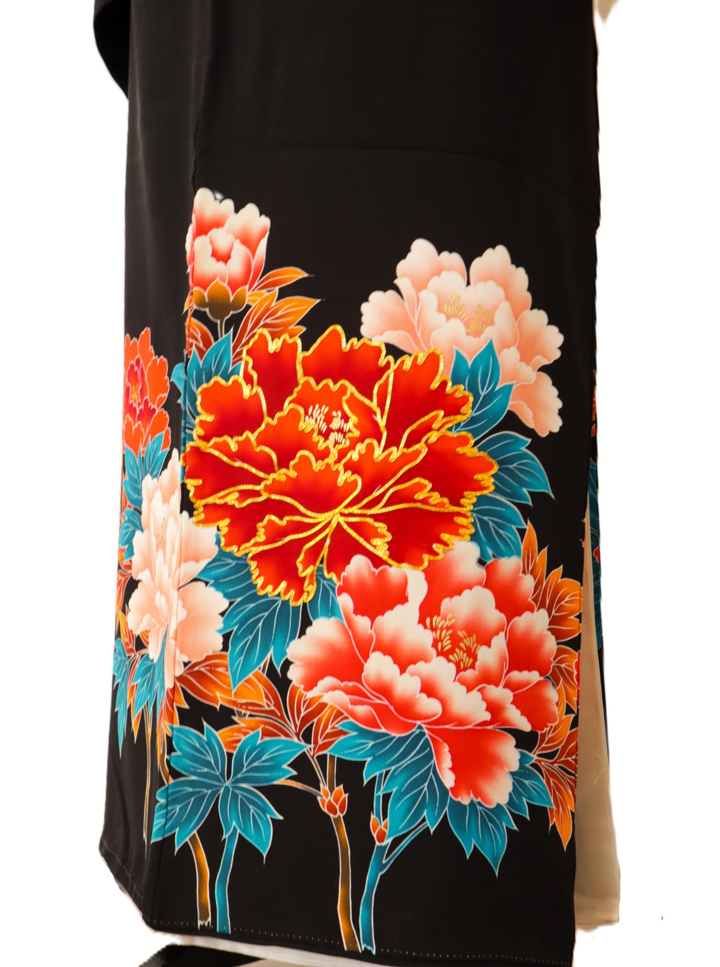 Black Formal Kimono KUROTOMESODE #33 | Vintage Japanese Silk Kimono