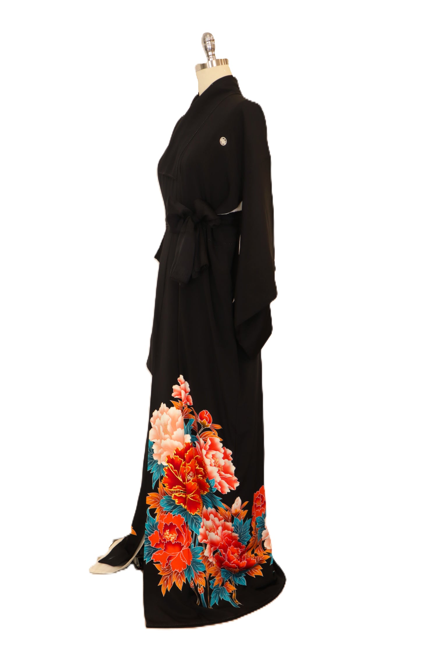 Black Formal Kimono KUROTOMESODE #33 | Vintage Japanese Silk Kimono