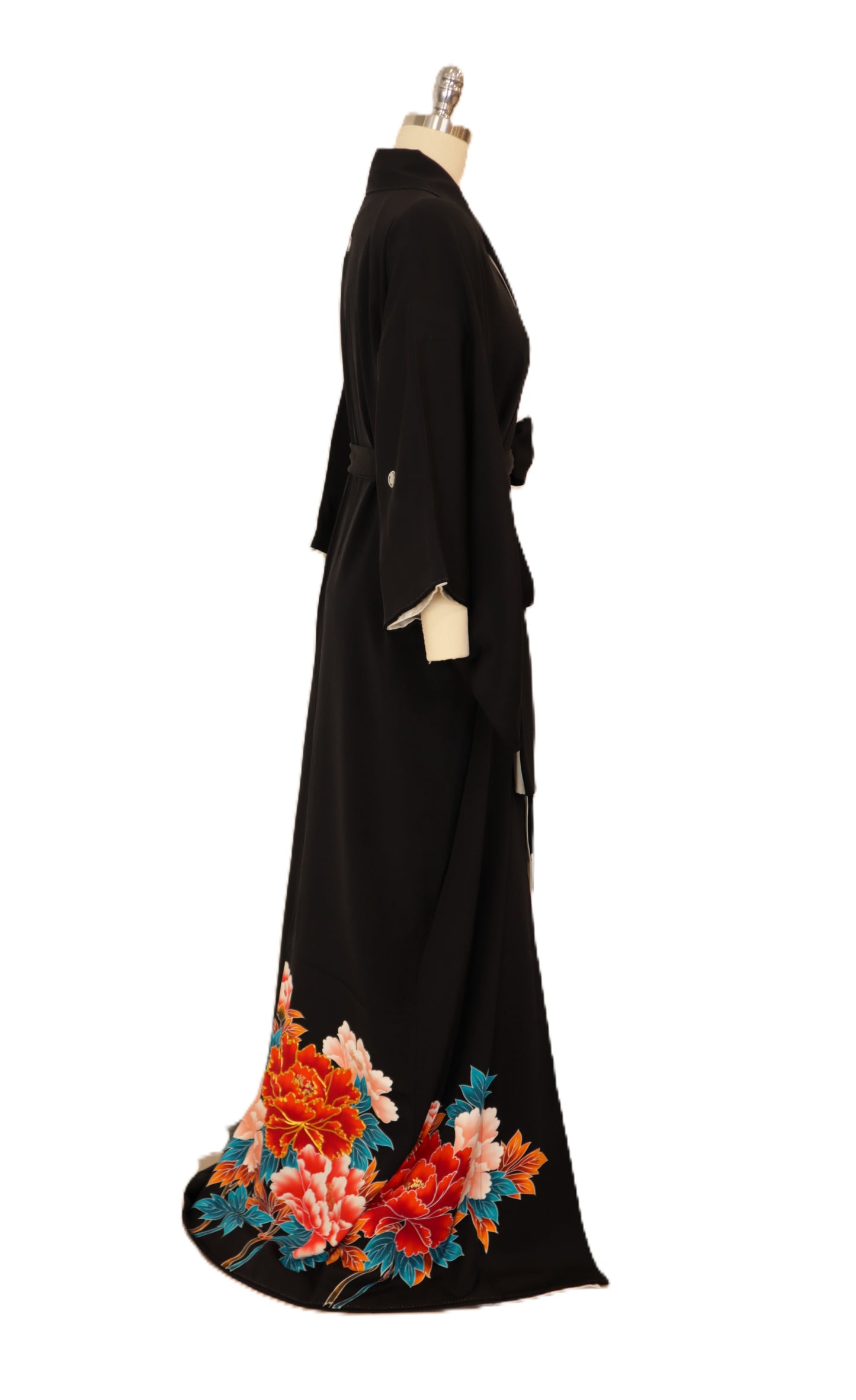 Black Formal Kimono KUROTOMESODE #33 | Vintage Japanese Silk Kimono