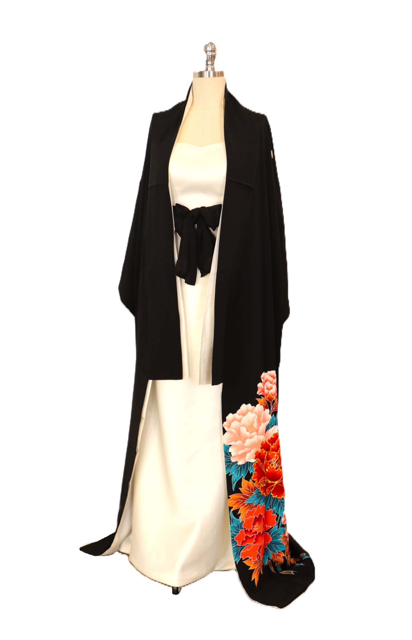 Black Formal Kimono KUROTOMESODE #33 | Vintage Japanese Silk Kimono