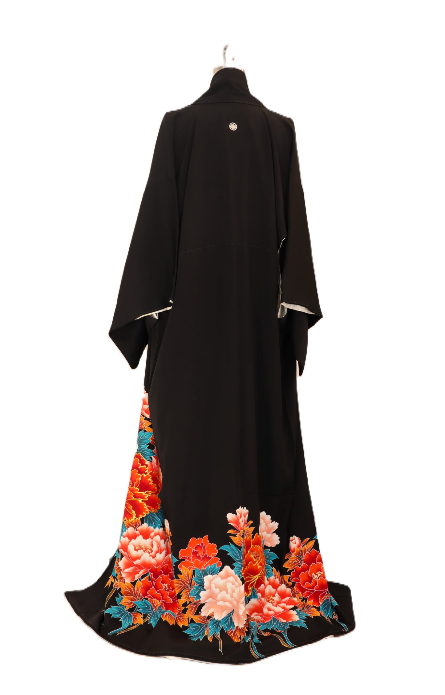 Black Formal Kimono KUROTOMESODE #33 | Vintage Japanese Silk Kimono