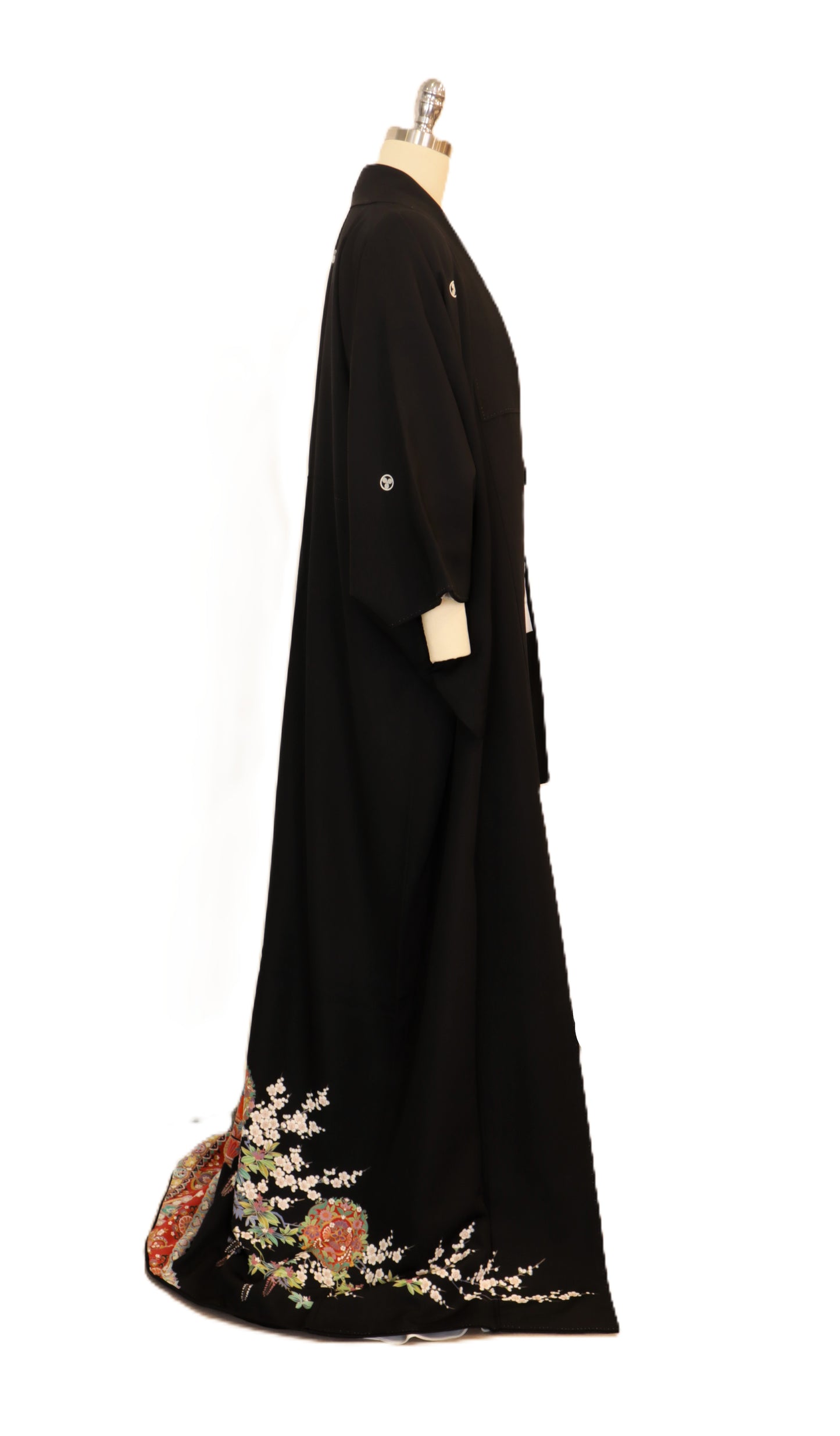 Black Formal Kimono KUROTOMESODE #17 | Vintage Japanese Silk Kimono