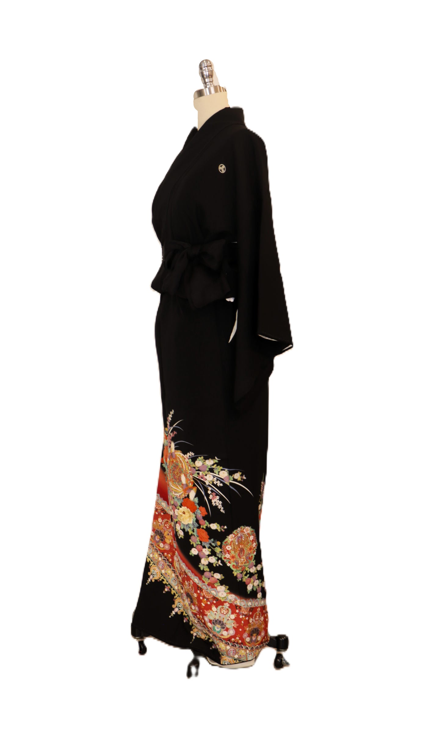 Black Formal Kimono KUROTOMESODE #17 | Vintage Japanese Silk Kimono