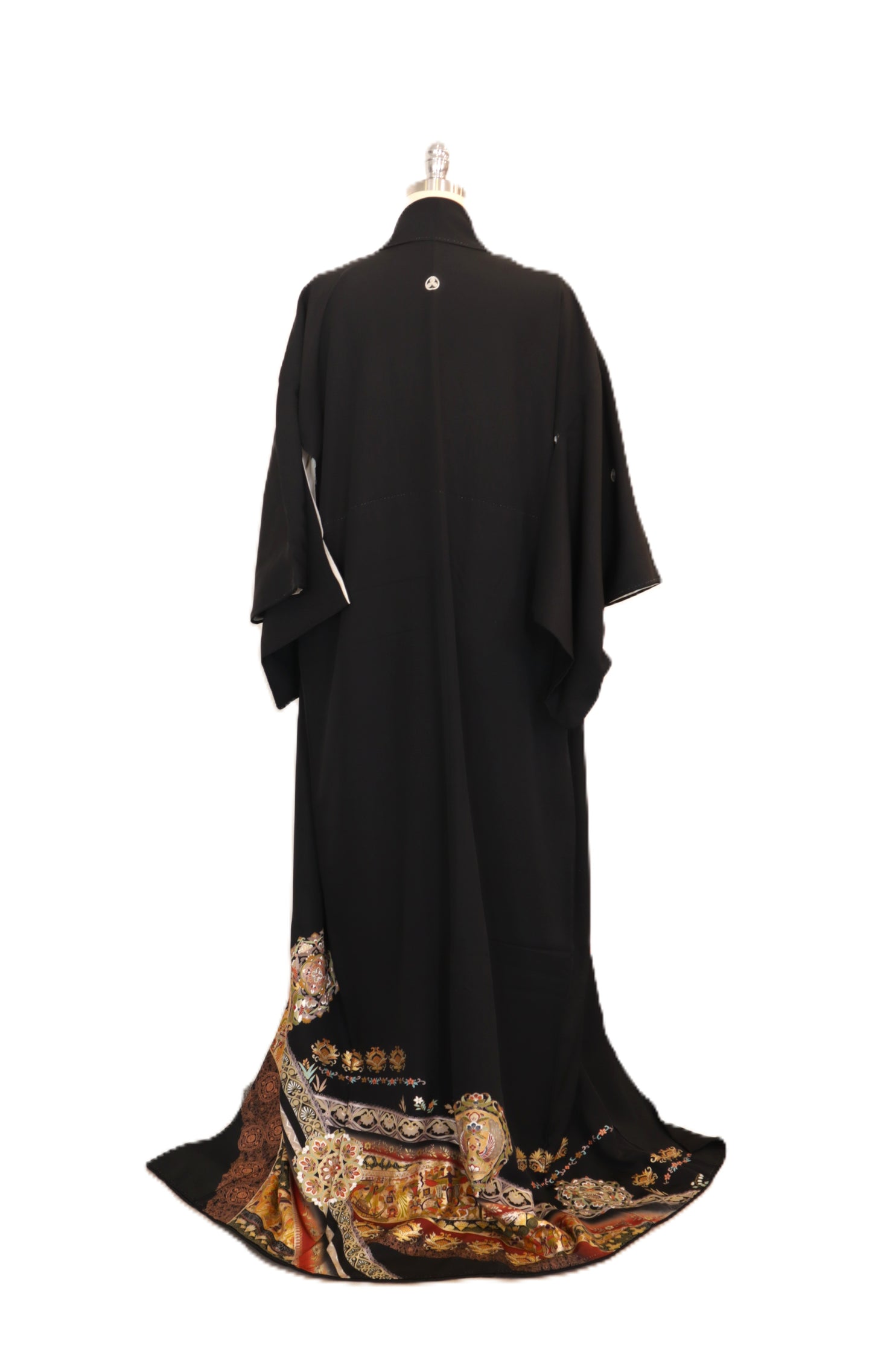 Black Formal Kimono KUROTOMESODE #09| Vintage Japanese Silk Kimono