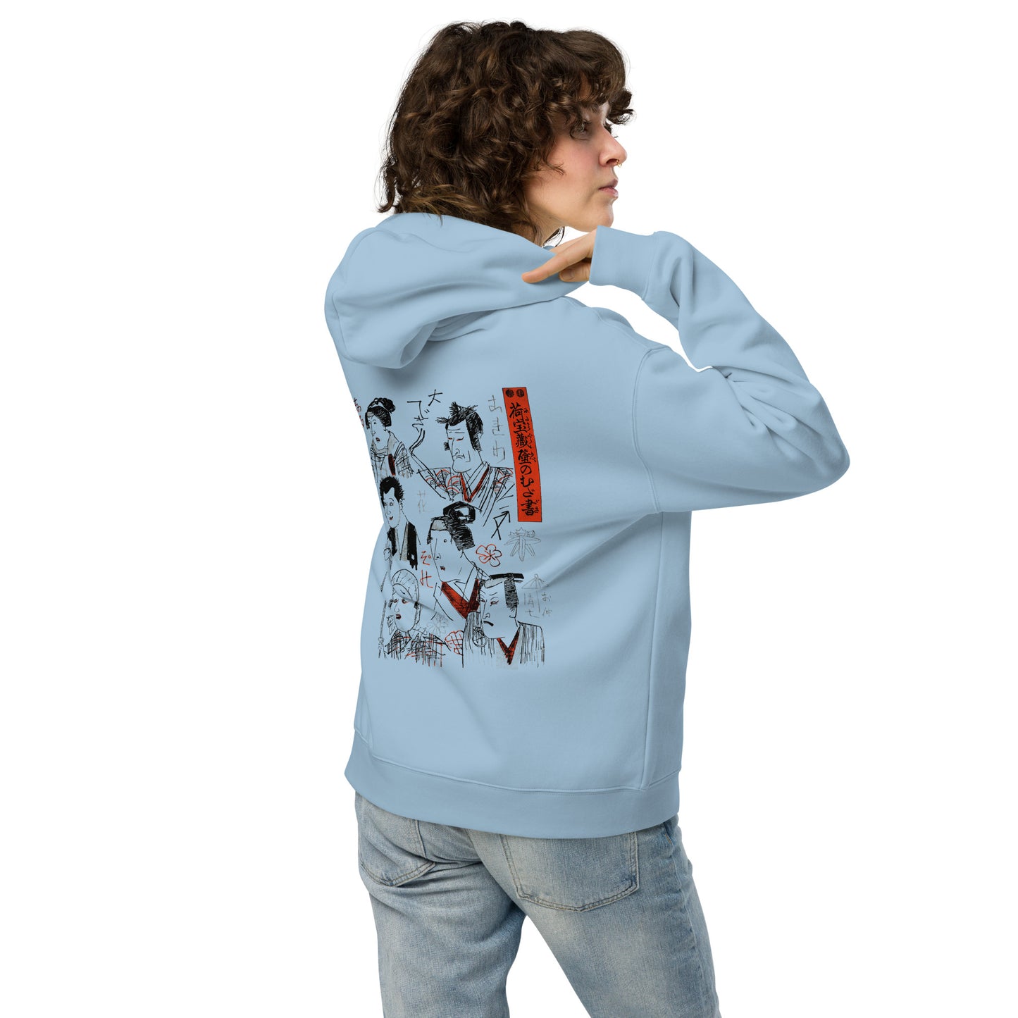 Boxy Fit Unisex Hoodie – Japan Arts UKIYOE  wall doodles