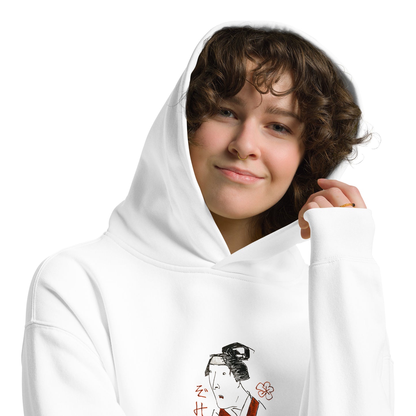Boxy Fit Unisex Hoodie – Japan Arts UKIYOE  wall doodles