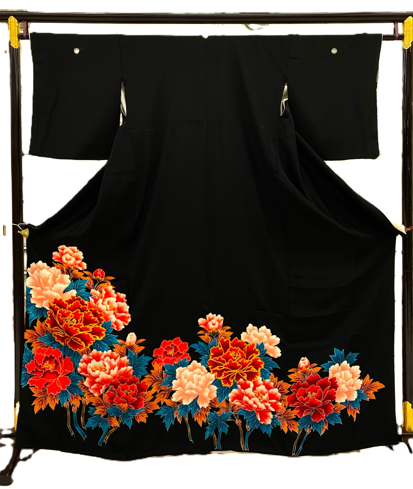 Black Formal Kimono KUROTOMESODE #33 | Vintage Japanese Silk Kimono